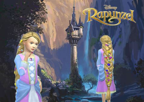 Sims 4 Rapunzel Cc From Tangled Hair Dresses And More Fa