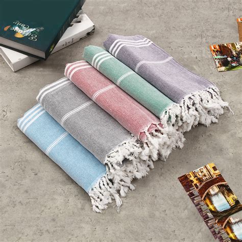 100x180cm Large Beach Turkish Towel Bath Towel Hammam Cotton Striped