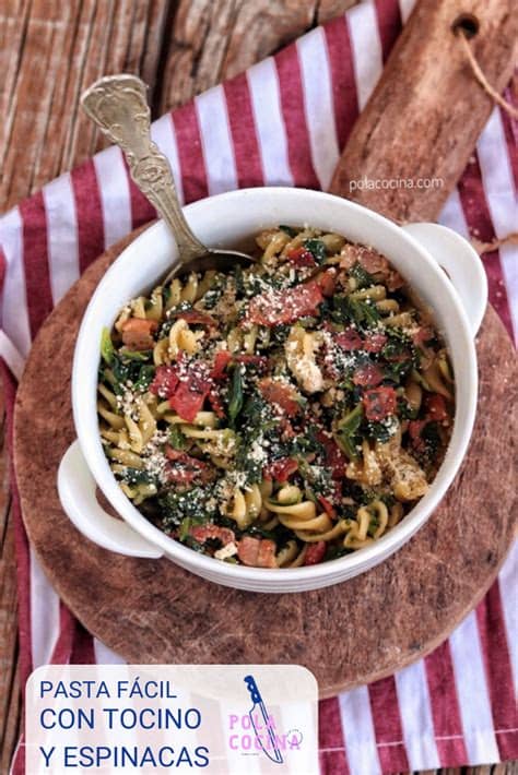 Te contamos todos los secretos de la cocina congelada, una alternativa valida para ahorrar un dinero, congelar nuestros alimentos y utilizarlos de la manera mas conveniente. Pasta fácil con tocino y espinacas en 2020 | Recetas con ...