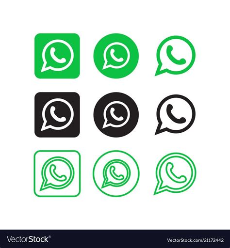 Collection Of Whatsapp Social Media Icons Vector Download A Free