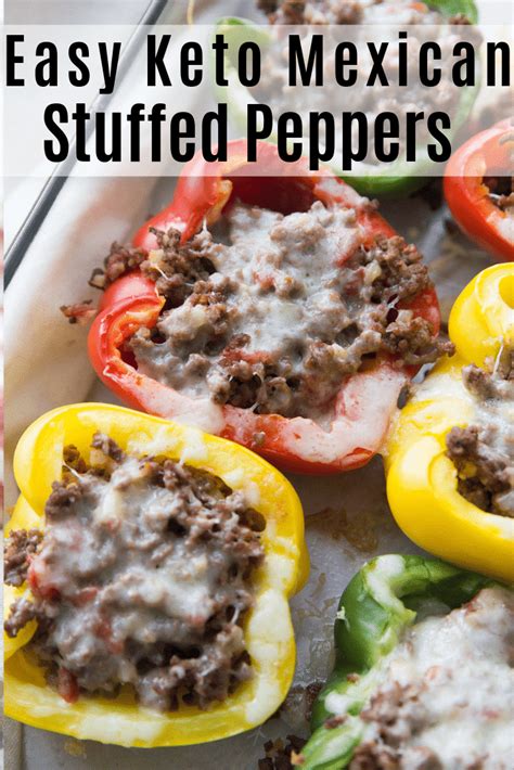 Our keto mexican pepper is one easy low carb dinner when you are in a hurry, just mix, stuff, and bake! Keto Stuffed Peppers (Mexican Style) | Recipe | Stuffed ...