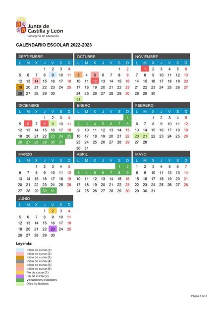 Calendario Escolar 2023 Castilla Y Lea3n Calendario Gratis Images