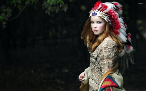beautiful girl in a native american costume wallpaper girl wallpapers 51495