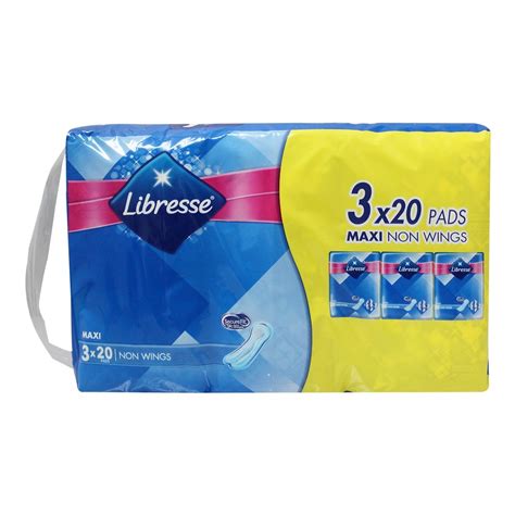 Maxi 24cm non wings , suitable for maxi fit during regular flow days. Libresse Maxi Non Wings (24cm x 3 x 20 Pads) | New PGMall