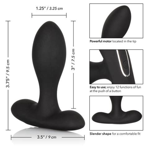 Eclipse Slender Probe Waterproof Rechargeable Anal Vibrator Black Sex Toys At Adult Empire