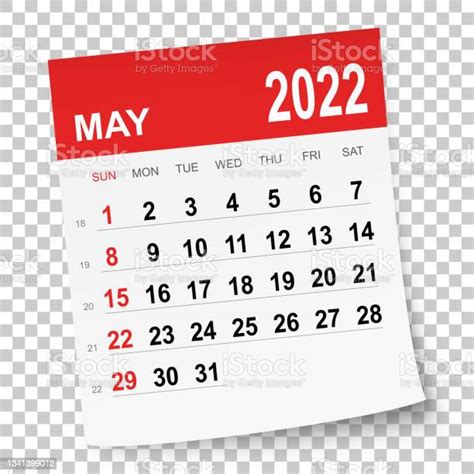 Kalender Mei 2022 Ilustrasi Stok Unduh Gambar Sekarang Kalender