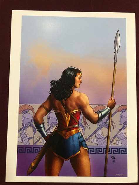 Frank Cho Wonder Woman Spear Ready Poster 12x16 Nm Shppd Flat Justice League Comic