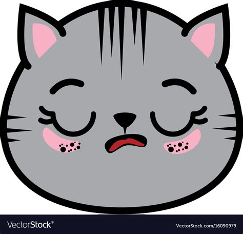 Download the free graphic resources in the form of png, eps, ai or psd. Isolated cute cat face Royalty Free Vector Image