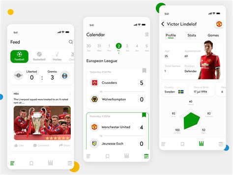 create your own sports app on behance