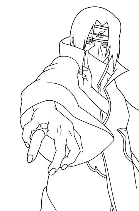 Itachi Naruto Coloring Pages Uchiha Drawing Shippuden Anime Outlines