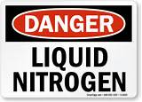 Images of Nitrogen Gas Warning Signs