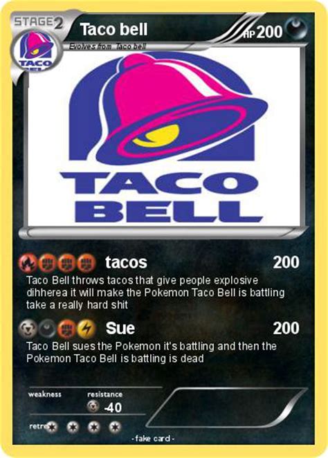 Taco bell gift card generator is simple online utility tool by using you can create n number of. Pokémon Taco bell 35 35 - tacos - My Pokemon Card