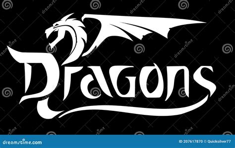 Dragons Team Logo Design Illustration Stock Vector Illustration Of