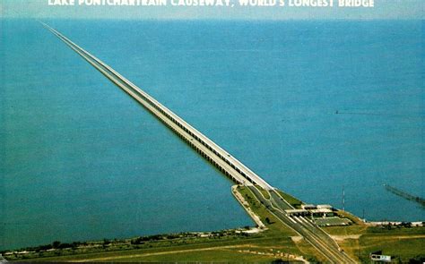 Louisiana New Orleans Lake Pontchartrain Causeway Worlds Longest