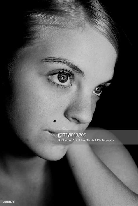 Girl Portrait With Little Freckle Beauty Mark Photo Getty Images