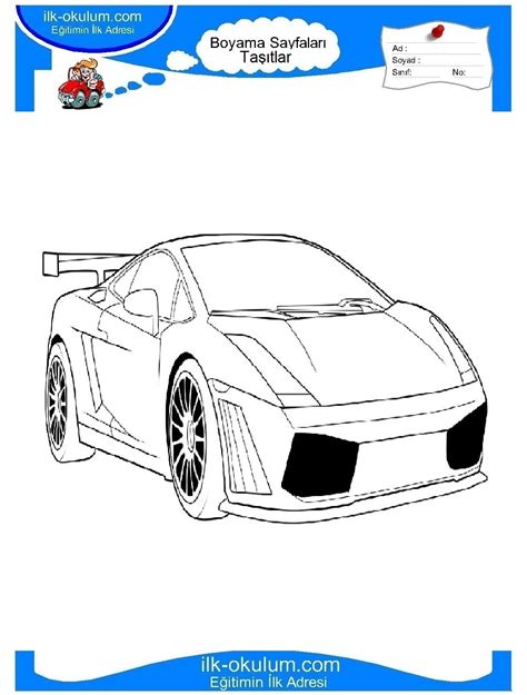 Araba boyama sayfasi in 2020 cars coloring pages race car. ilk-okulum