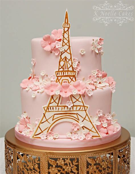 Eiffel Tower Cake By K Noelle Cakes Paris Birthday Cakes Paris