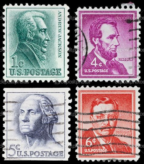 Us Vintage Postage Stamps — Stock Photo © Oshi 10520725 With Images