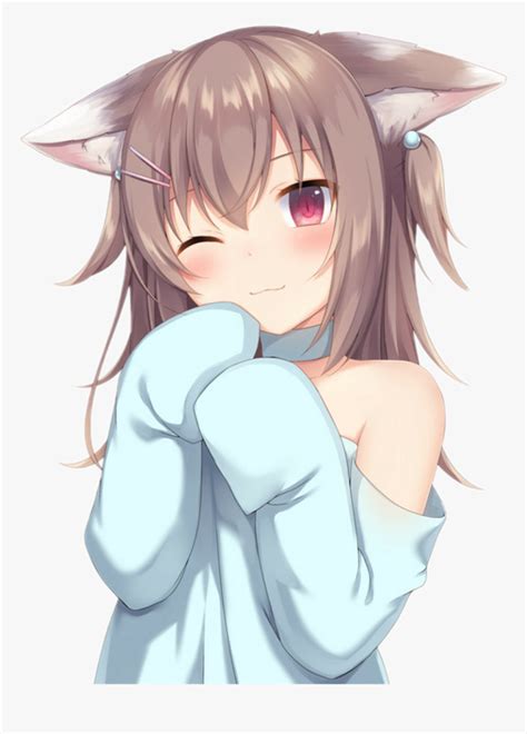 Anime Girl Cute Cat