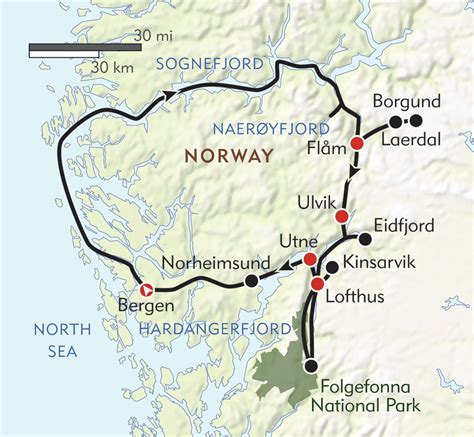 Norways Fjord Country Route Map Norway Fjords Hiking Norway Norway