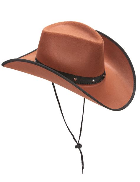 Ruskea cowboy-hattu aikuisille, tilaa Hatut Vegaoo.fi:ltä