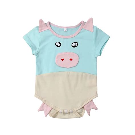 2019 New Brand Newborn Infant Baby Girls Boys Piggy Clothes Set