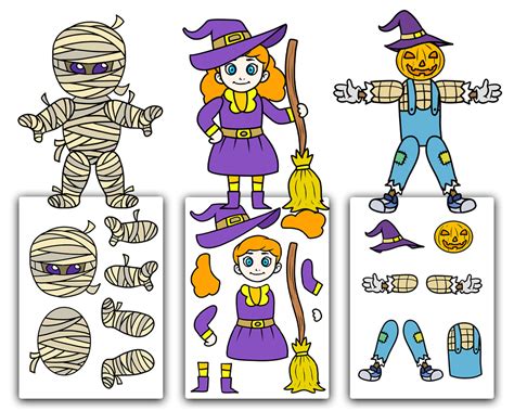 Free Printable Halloween Cut And Paste Characters In The Playroom