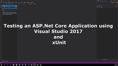 Let S Code Getting Started Testing ASP Net Core With XUnit And Visual Studio YouTube