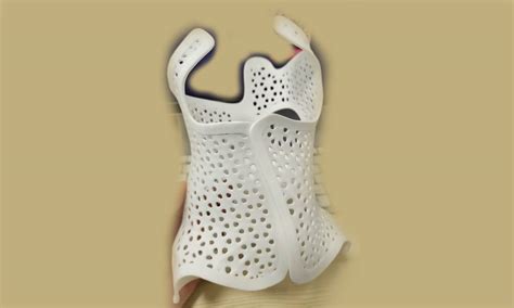 Mjf 3d Printed White Nylon Back Brace For Scoliosis Patients Facfox