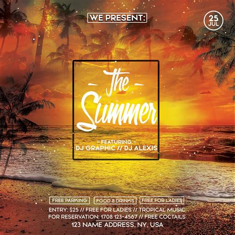 The Summer Event Free Psd Flyer Template Stockpsd