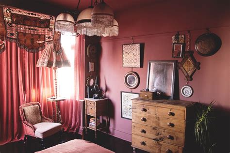 Vintage Boudoir Bedroom With Bohemian Style And Gothic Romance Pink Bedroom Walls Pink Bedrooms