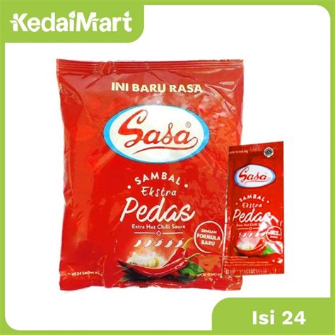 Sasa Saus Sambal Extra Hot Sachet Isi 24 X 9 Gram Lazada Indonesia