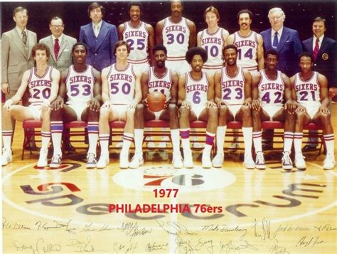 1977 Philadelphia 76ers Team 8x10 Photo Basketball Seventy Sixers