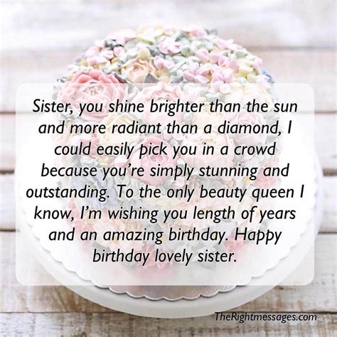 Short And Long Birthday Messages Wishes And Quotes For Sister The
