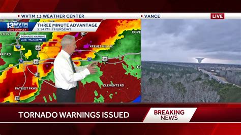 Watch Funnel Cloud Spotted In Tuscaloosa County On Wvtm 13s Live Skycam