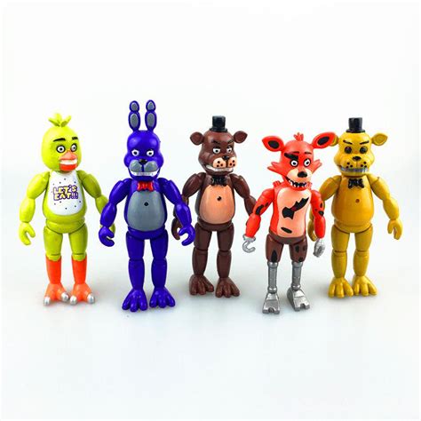 Buy 5pcsset Five Nights At Freddys With Lighting Pvc Fnaf Action Figures Toys Foxy Freddy