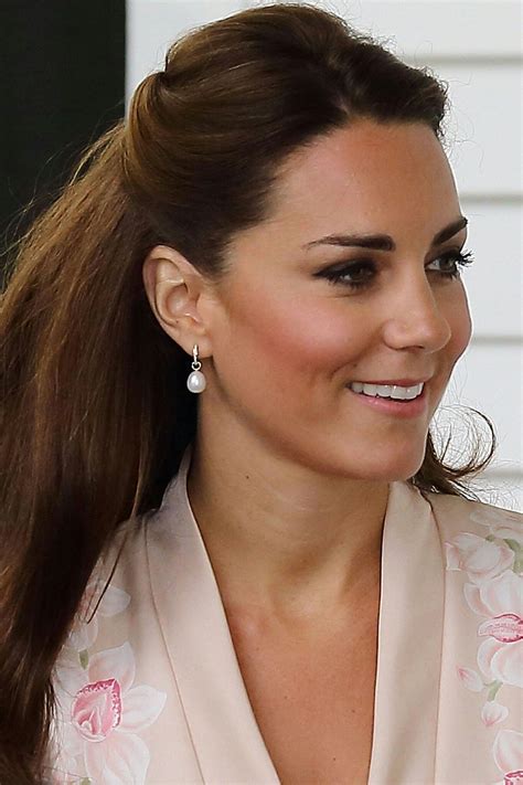 Kate Middleton Hair Diamond Earrings Pearl Earrings Catherine The Great Duchess Catherine