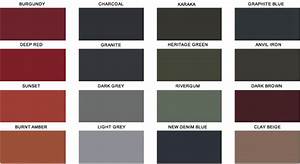 Roofing Colours Roofcoat Colour Chart Popular Roofing Colours In
