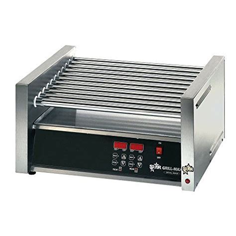 Commercial roller grills are available with either analog or electronic temperature controls. Table Top King star Grill Max Pro 30SCE 30 Hot Dog Roller ...