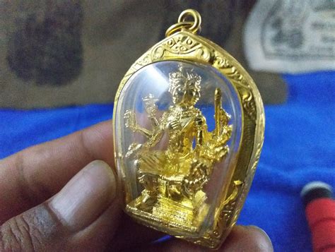 22k Gold Plated Thai Amulet Pendant Necklace Buddha Charms Etsy