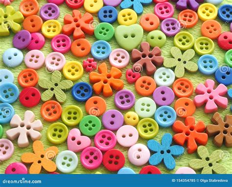 Buttons Of Different Types Sizes And Colors Royalty Free Stock Image