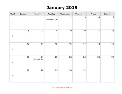 Blank Calendar Pages 2019 Printable Citiesfasr