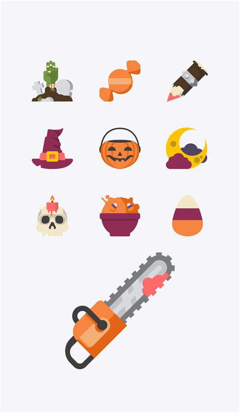 Halloween Icons Halloween Design Easy Halloween Element Symbols