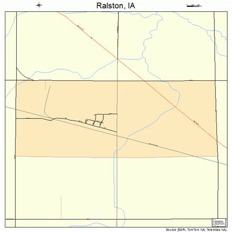 Ralston Iowa Street Map 1965505