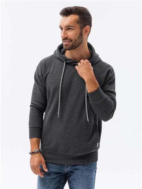 Mens Hooded Sweatshirt Dark Grey B1313 Modone Wholesale Clothing