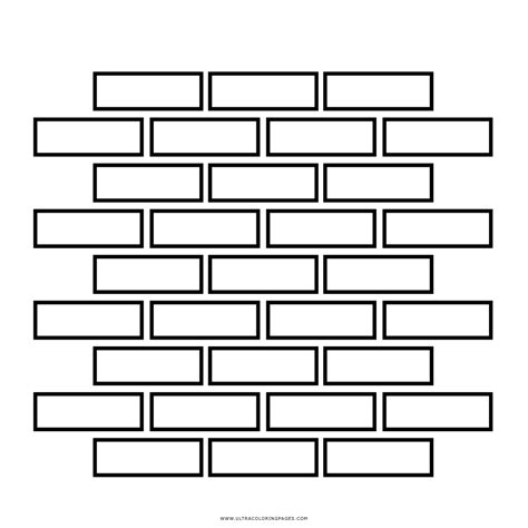 Printable Brick Wall Coloring Page