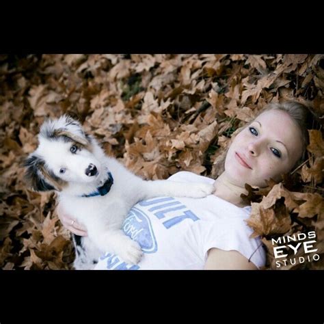 Autumn Senior Portrait Session With Puppy Built Ford Tough Senior