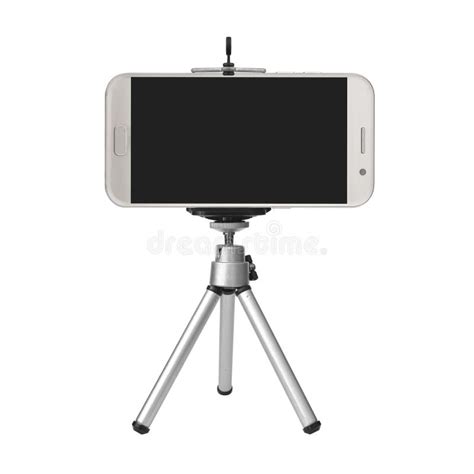 141 Professional Digital Camera Blank Screen Tripod Isolated White