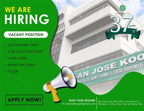 We're... - San Jose del Monte Savings and Credit Cooperative