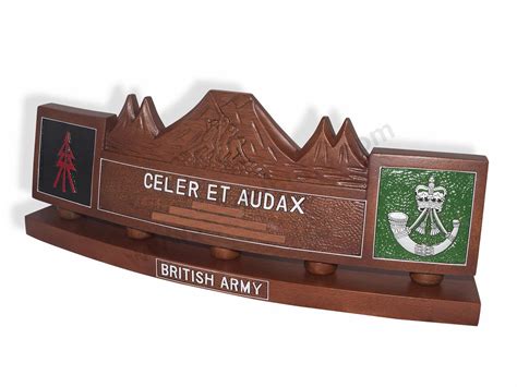 Custom desktop photo plaque with personalized image. British Army Desk Plaque Tail Shields & Flashes, Plaques ...